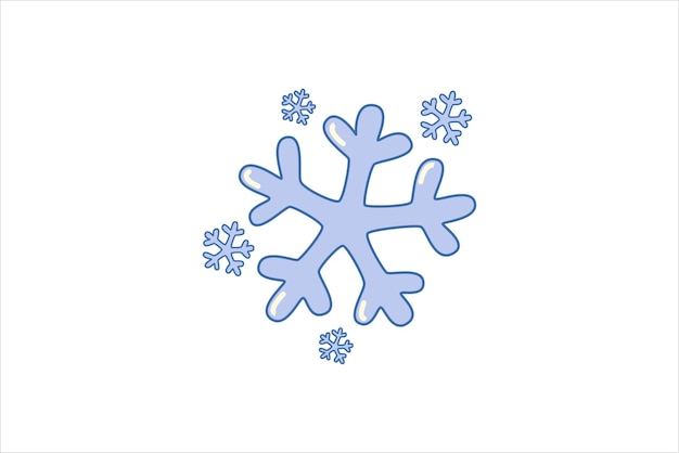 Diseño de la pegatina plana del clima de hielo de cristal