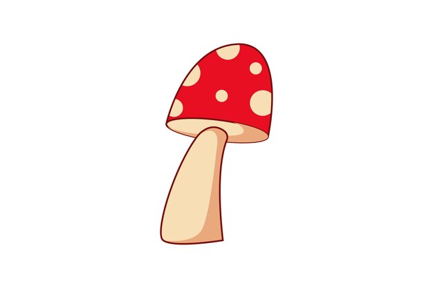 Diseño de la pegatina plana de la fortuna de los hongos