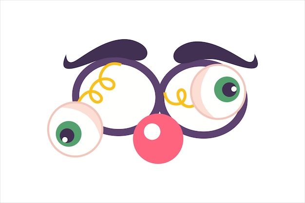 Diseño de la pegatina plana de los tontos de abril