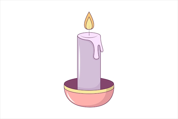 Diseño de la pegatina plana de la Vela de la Fortuna