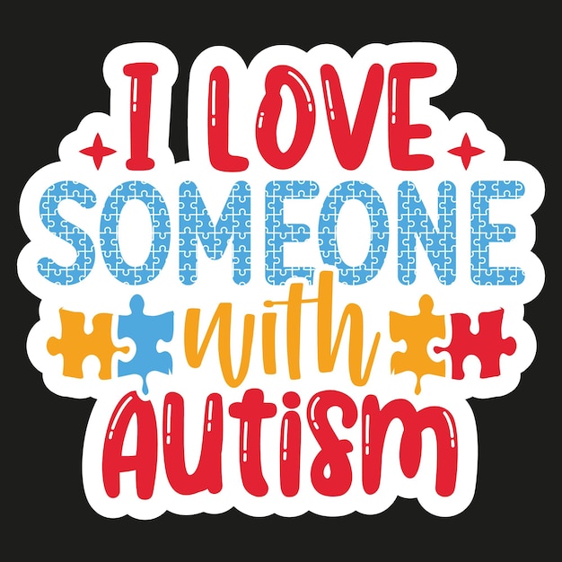 Diseño de la pegatina SVG para el autismo