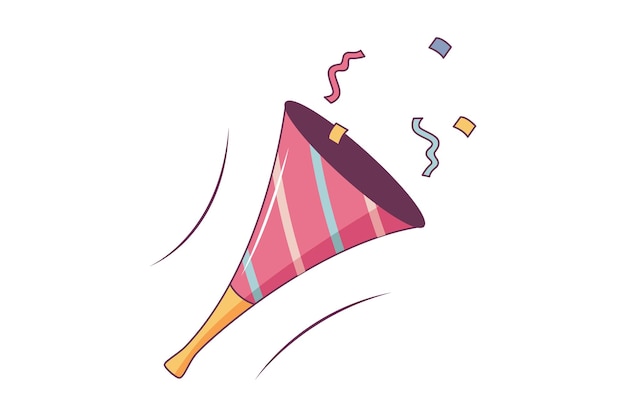 Diseño de pegatinas de año nuevo para fiestas popper