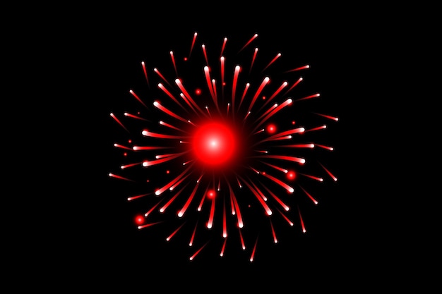 Diseño de pegatinas de Año Nuevo de fuegos artificiales