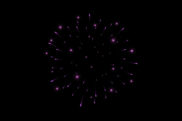 Diseño de pegatinas de Año Nuevo de fuegos artificiales