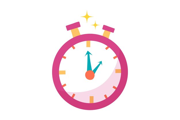 Diseño de pegatinas de año nuevo del reloj