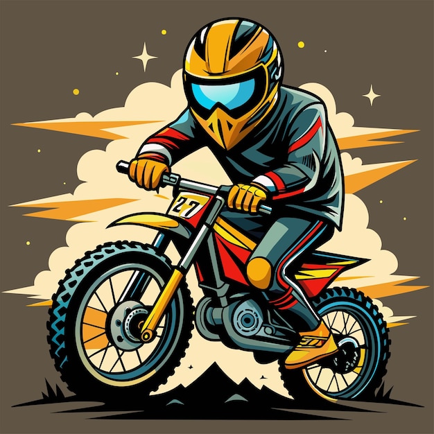 Diseño de pegatinas para camisetas de Super Bikers