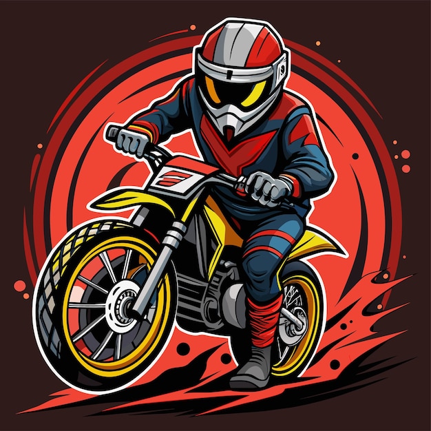 Diseño de pegatinas para camisetas de Super Bikers