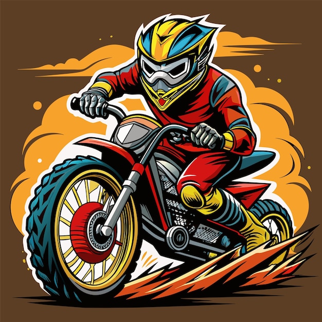 Vector diseño de pegatinas para camisetas de super bikers