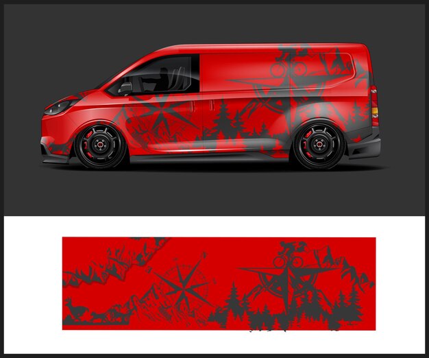 diseño de pegatinas de envoltura de vinilo para vehículos gráficos vectoriales para envoltura de automóviles