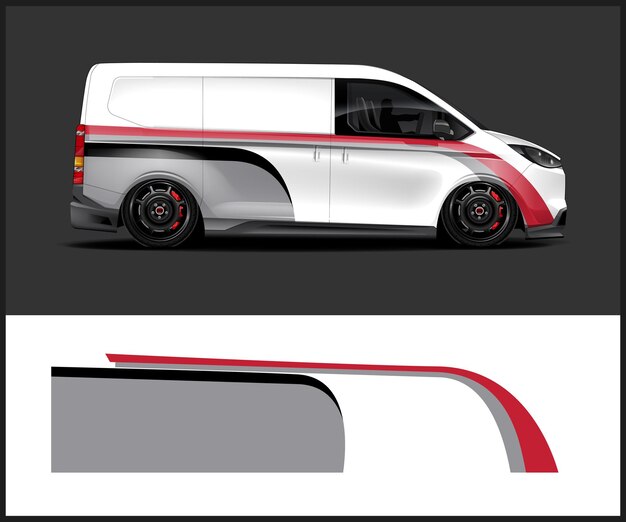 diseño de pegatinas de envoltura de vinilo para vehículos gráficos vectoriales para envoltura de automóviles
