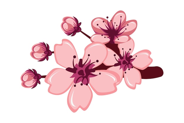 Diseño de pegatinas de estilo coreano de primavera
