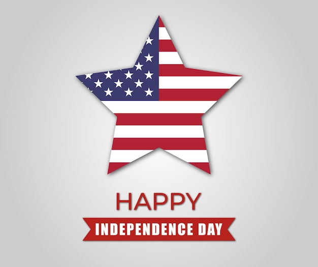 Diseño de pegatinas festivas del Día de la Independencia de la Gloria Americana
