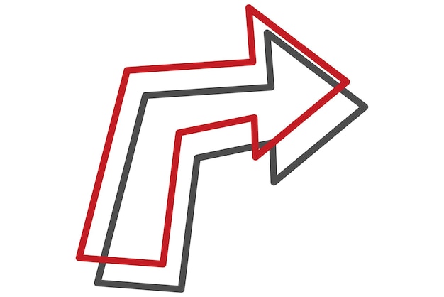 Diseño de pegatinas de notas con flecha de resaltado.