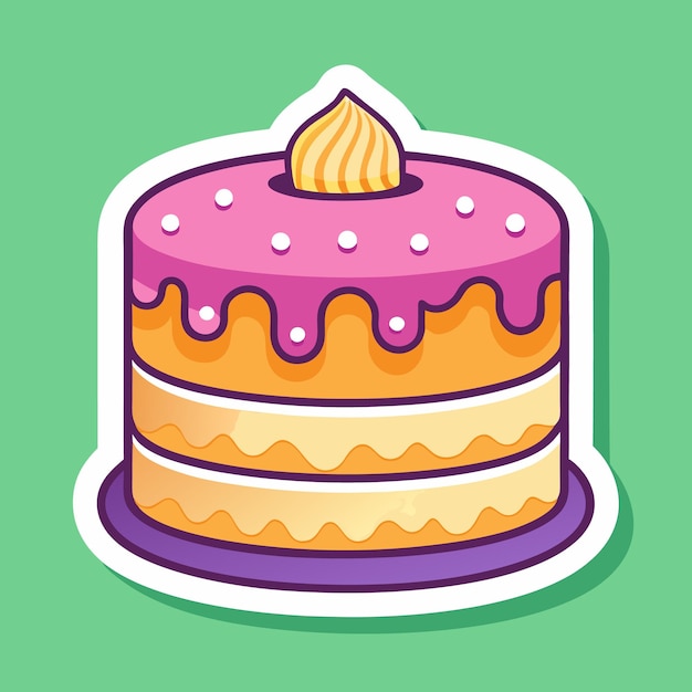 Diseño de pegatinas para pasteles de panadería