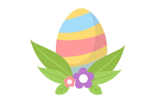 Diseño de pegatinas planas para el día de Pascua