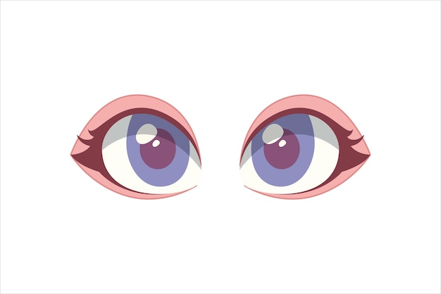 Diseño de pegatinas planas de ojos cómicos