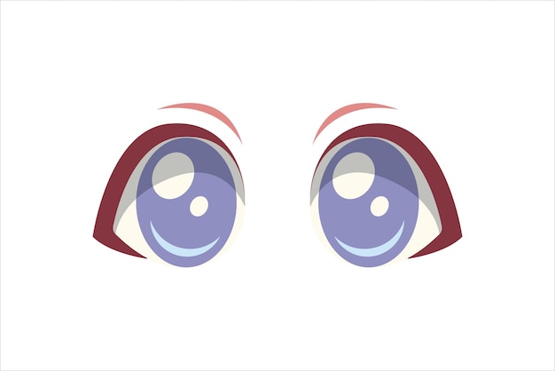 Diseño de pegatinas planas de ojos cómicos