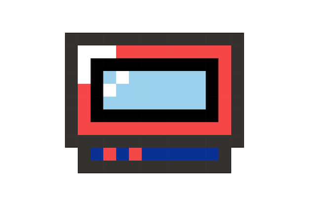 Diseño de pegatinas planas retrógradas para televisión