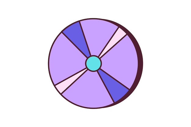 Diseño de pegatinas planas retrógradas