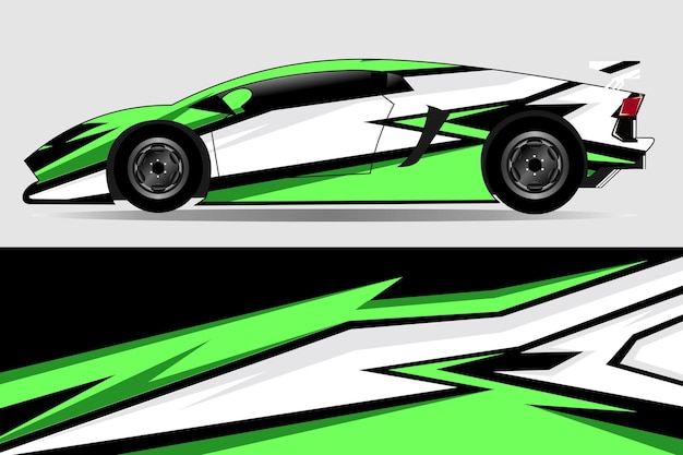 diseño de pegatinas vectoriales de automóviles diseño de kit de fondo de carreras de líneas abstractas gráficas para carreras de vehículos ca