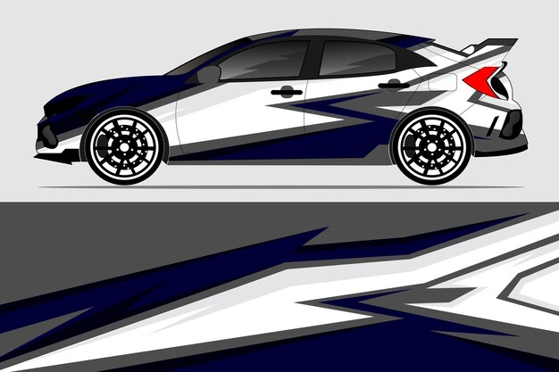 diseño de pegatinas vectoriales de automóviles diseño de kit de fondo de carreras de líneas abstractas gráficas para carreras de vehículos ca
