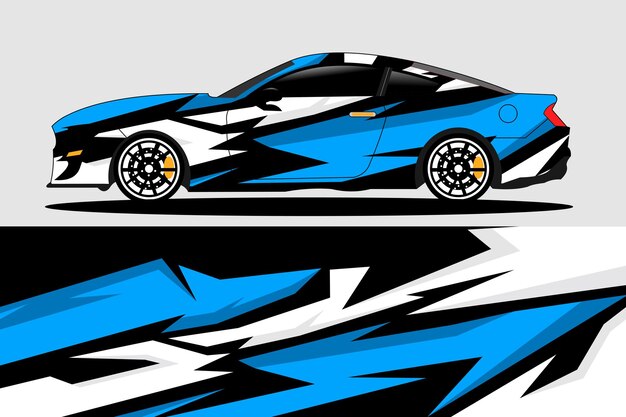 diseño de pegatinas vectoriales de automóviles diseño de kit de fondo de carreras de líneas gráficas abstractas para automóviles de carreras