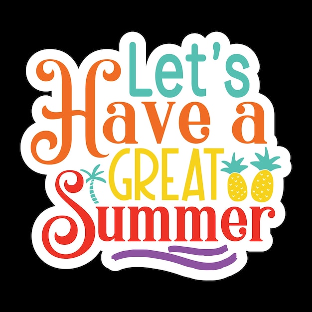 Diseño de pegatinas de verano