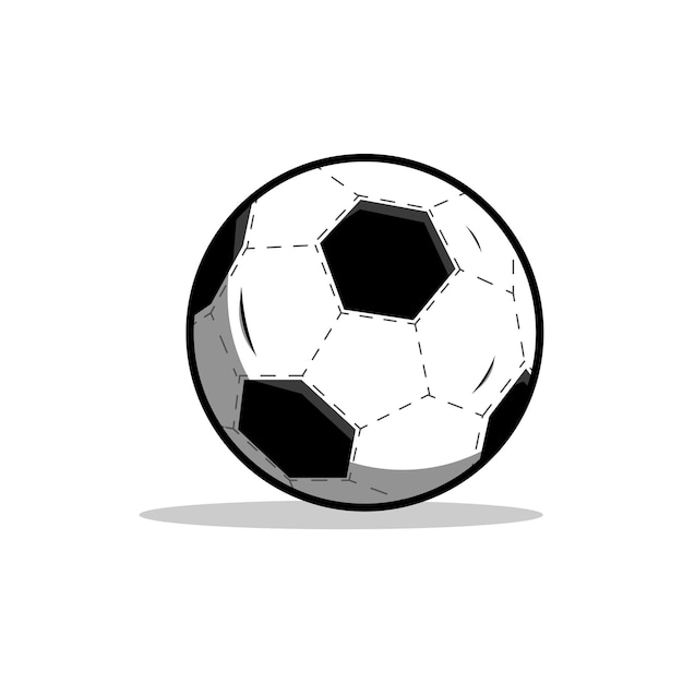 diseño de pelota, ilustración de vector de fútbol de dibujos animados