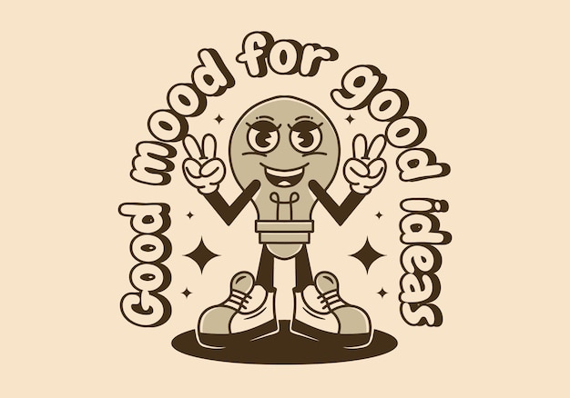 Diseño de personaje de mascota de pulgar arriba