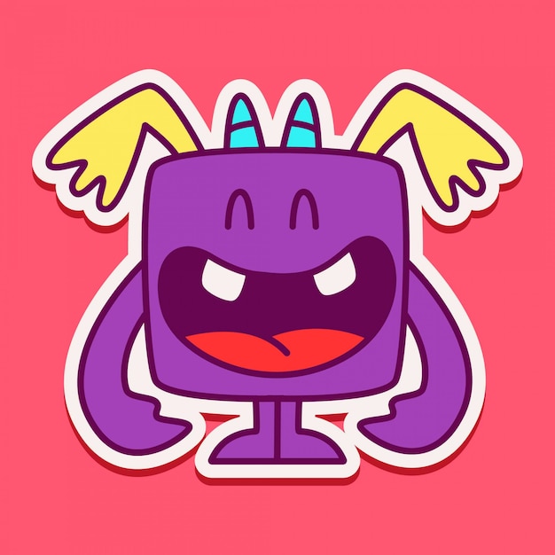 Diseño de personaje de monstruo lindo