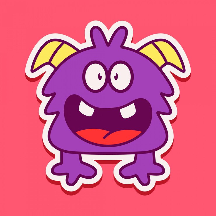 Diseño de personaje de monstruo lindo