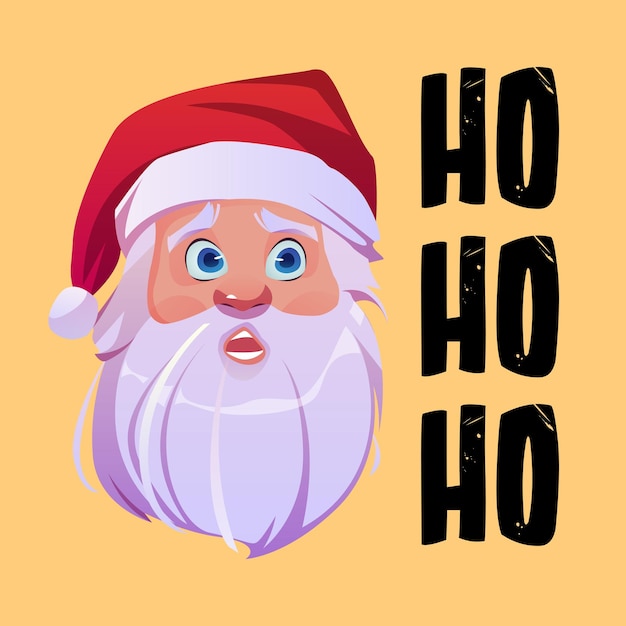 Diseño de personajes de la cara de Papá Noel