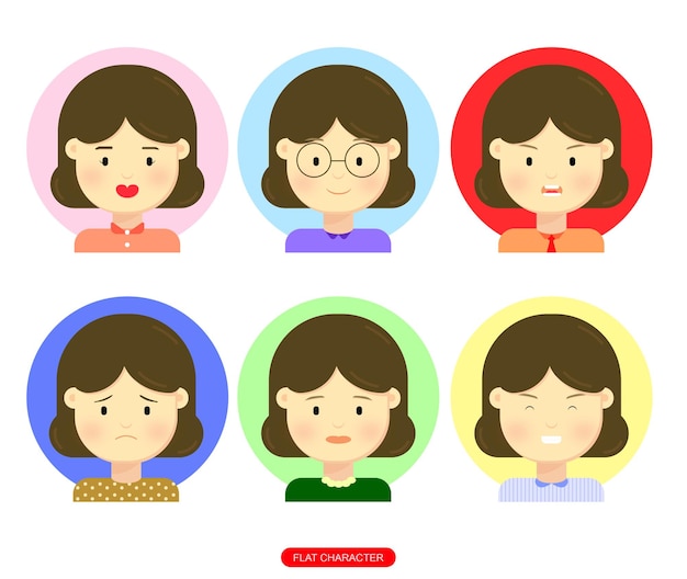 Diseño de personajes de chicas planas