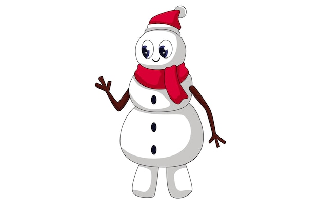 Diseño de personajes de dibujos animados de Hombre de Nieve