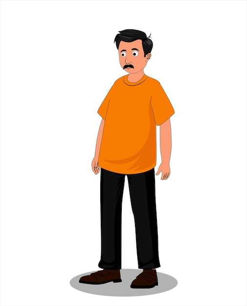 Diseño de personajes de dibujos animados de hombres de pueblo indios