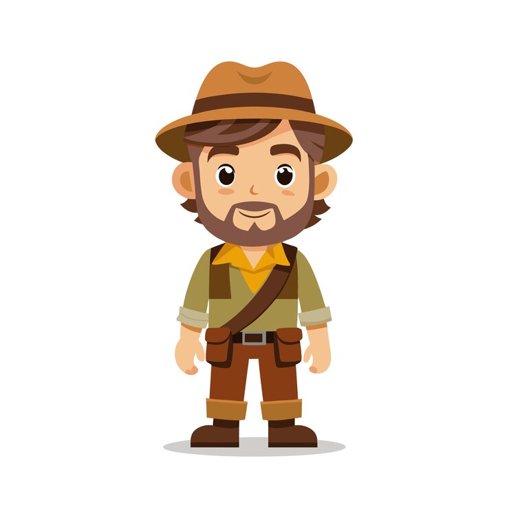 Vector diseño de personajes de dibujos animados profesionales ilustración vectorial hermosa