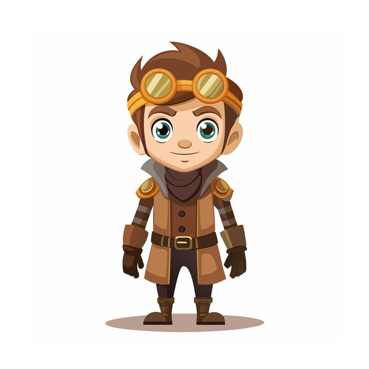 Vector diseño de personajes de dibujos animados profesionales ilustración vectorial hermosa