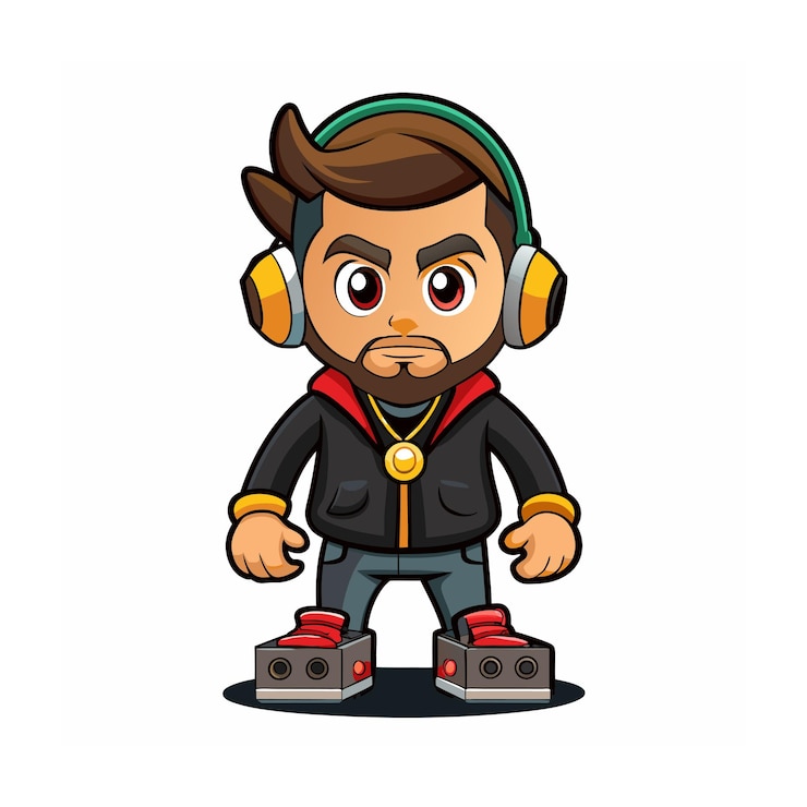 Vector diseño de personajes de dibujos animados profesionales ilustración vectorial hermosa