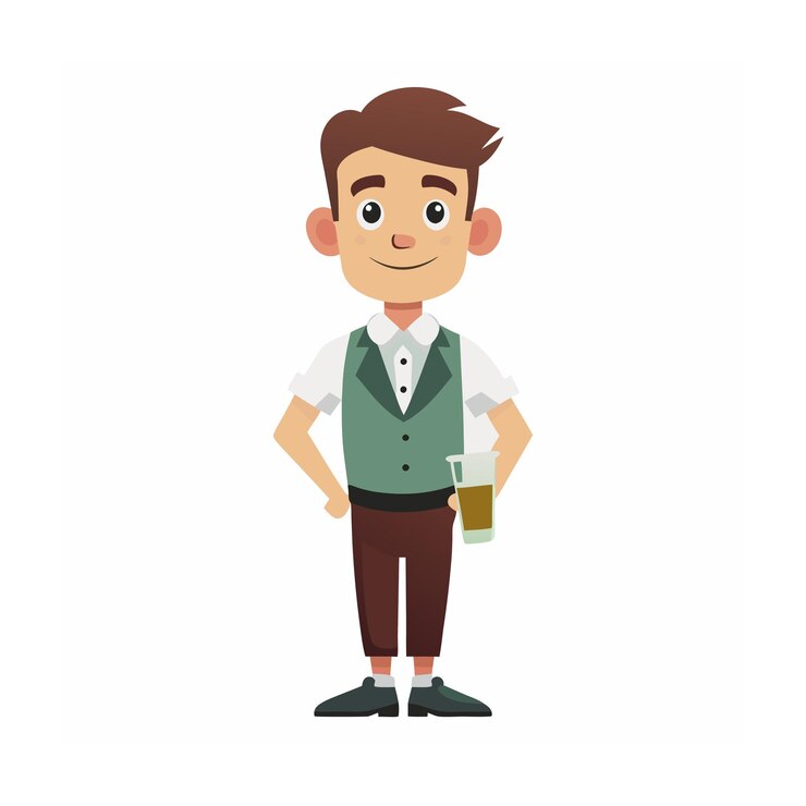 Vector diseño de personajes de dibujos animados profesionales ilustración vectorial hermosa