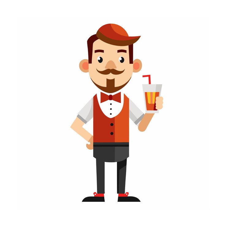 Vector diseño de personajes de dibujos animados profesionales ilustración vectorial hermosa