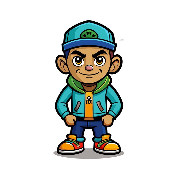 Vector diseño de personajes de dibujos animados profesionales ilustración vectorial hermosa