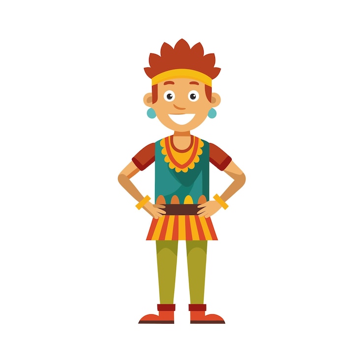 Vector diseño de personajes de dibujos animados profesionales ilustración vectorial hermosa
