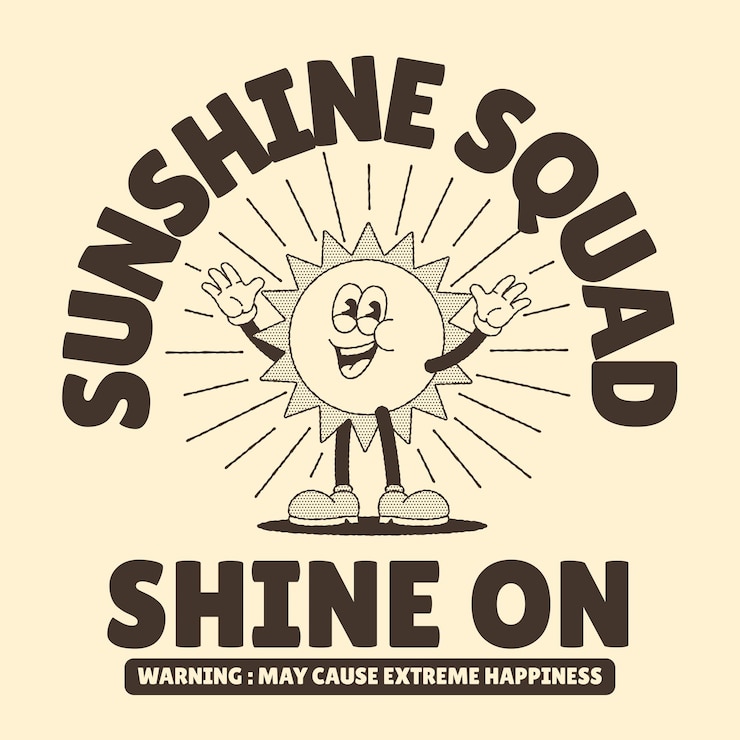 Vector diseño de personajes de happy sun mascot