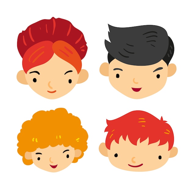 Vector diseño de personajes infantiles