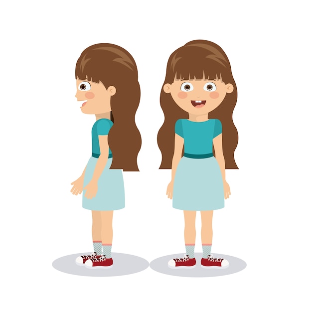 diseño de personajes de niña