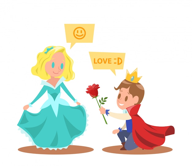 Diseño de personajes de princesas y princesas.