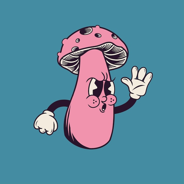 Diseño de personajes retro de setas