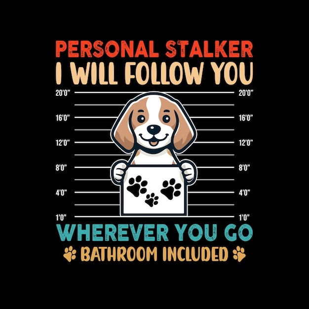 Diseño personal de la camiseta de la tipografía Stalker Beagle