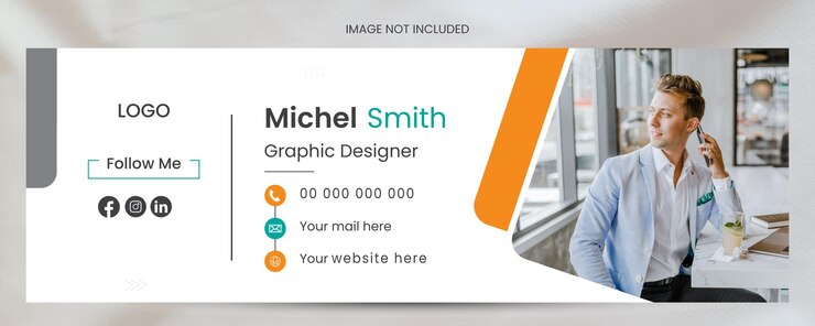 Diseño personal de portadas de redes sociales o firma de correo electrónico