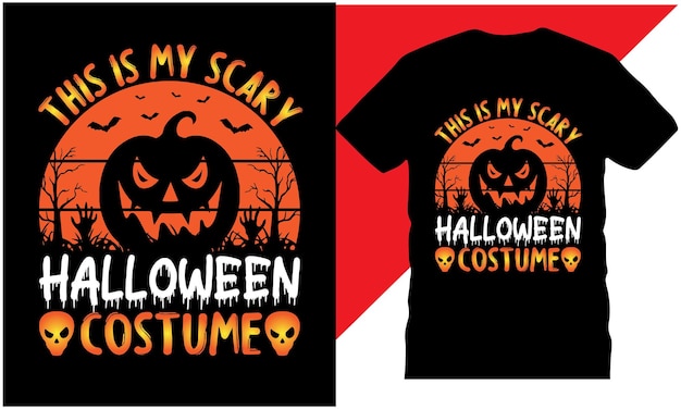 Diseño personalizado de camisetas de Halloween Vestimenta personalizada de Halloween Ilustración vectorial original EPS
